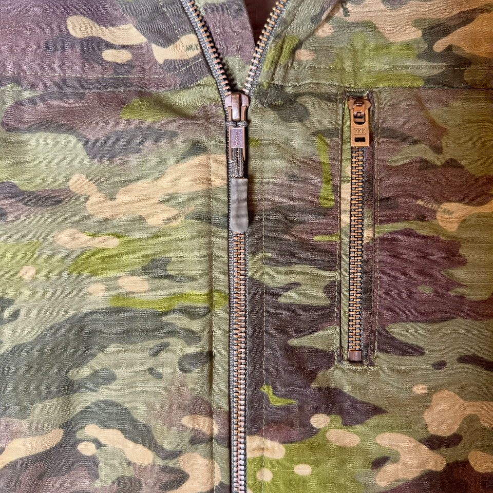 Front zipper and chest pocket