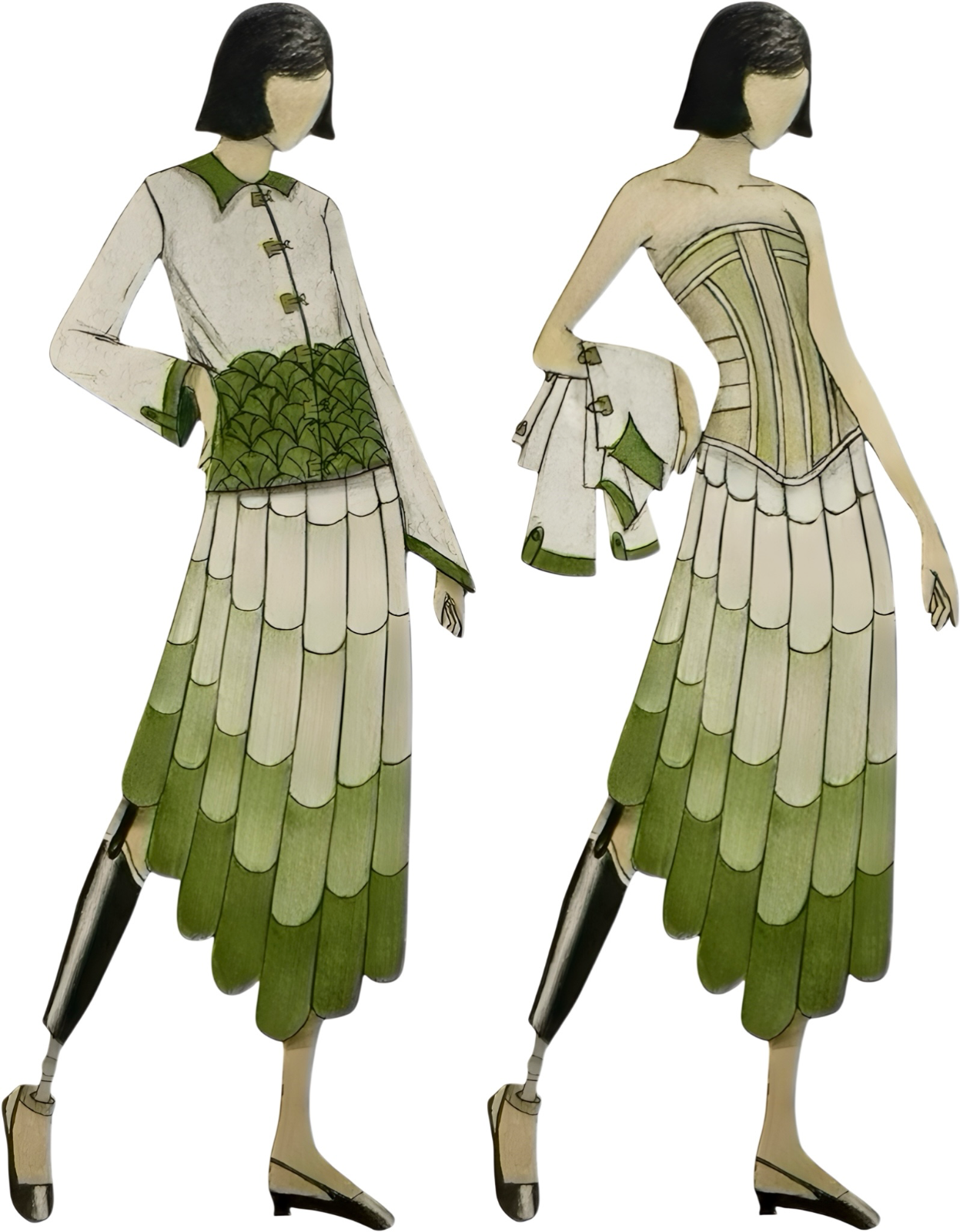 Jade sketches and garment flats — photo 1